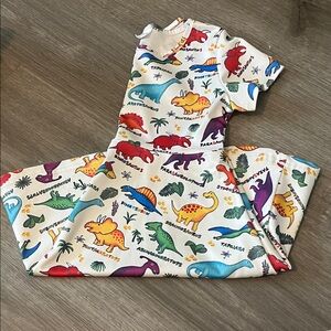 Dinosaur Print Kids Casual Dress